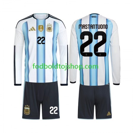 Argentina Franco Mastantuono 22 Børn Hjemme trøje World Cup 2026 L/S Argentina Franco Mastantuono 22 Børn Hjemme trøje World Cup 2026 L/S